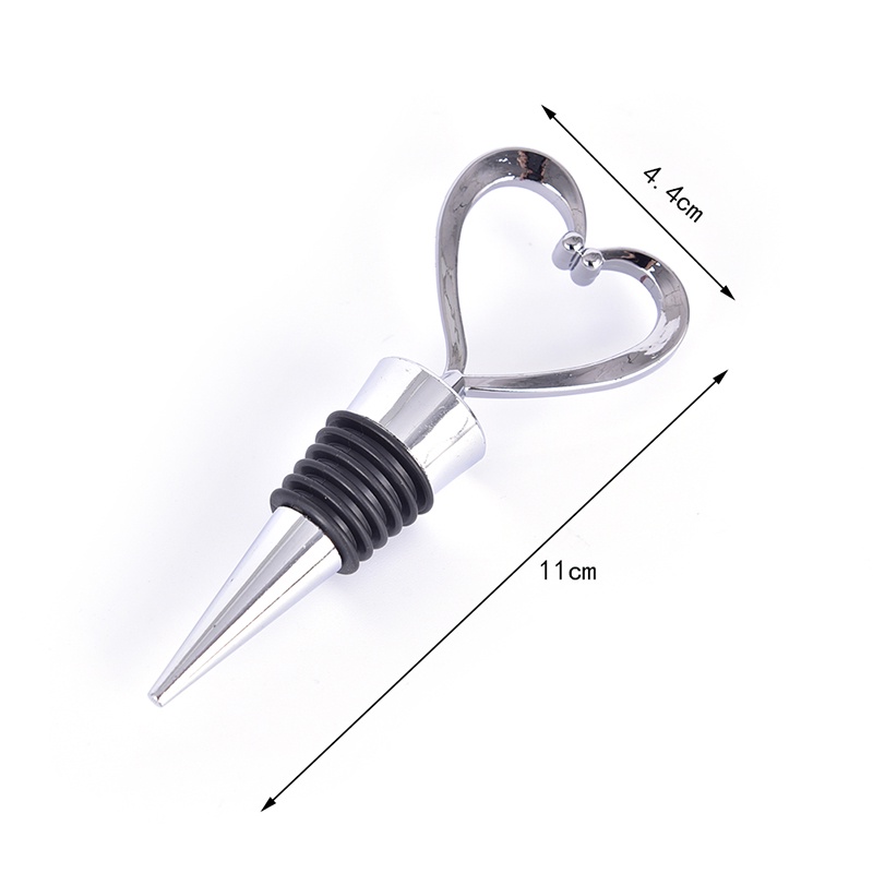 [extremewellgen 0527] 1pcs Heart Shaped Red Wine Champagne Wine Bottle Stopper Valentines Wedding Gift