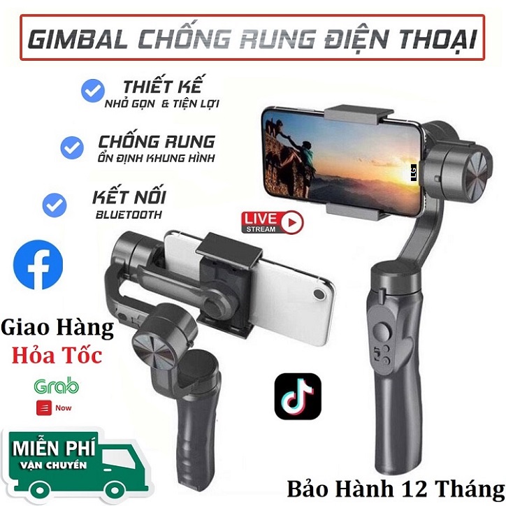 Gậy Chụp Ảnh Chống Rung Chính Hãng Axis, Gimbal Thông Minh 3 Trục Xoay, Tripod Dùng Cho Điện Thoại - Quay Phim Chụp Ảnh