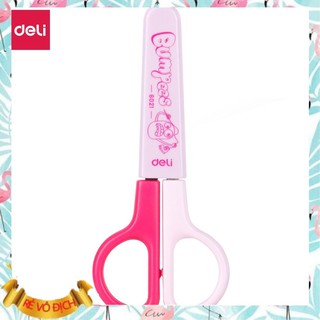 Kéo học sinh 121mm deli - hồng/xanh - 1 chiếc - e6021