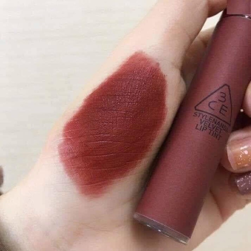 Son kem lì 3CE Velvet Lip Tint Taupe -đỏ nâu