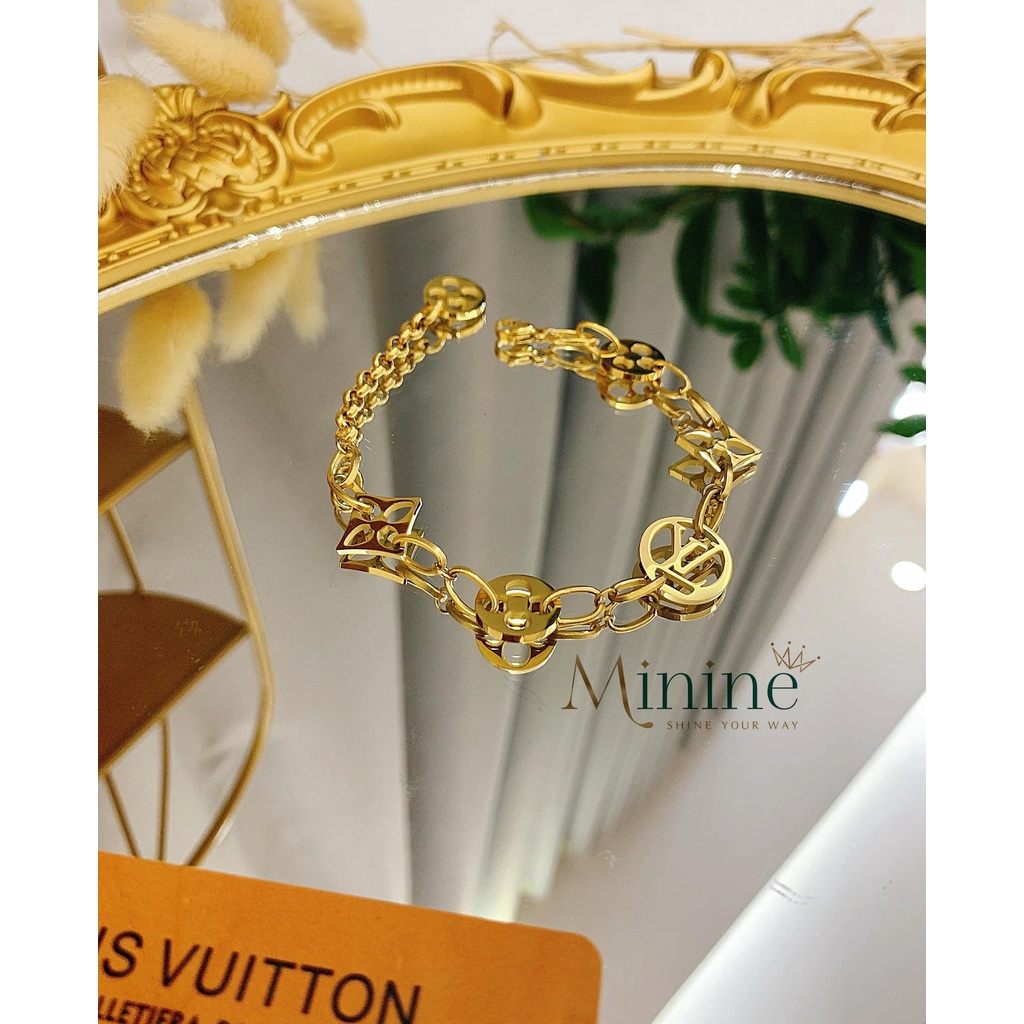 Lắc tay Gold chất liệu Titan mạ vàng 18k cao cấp