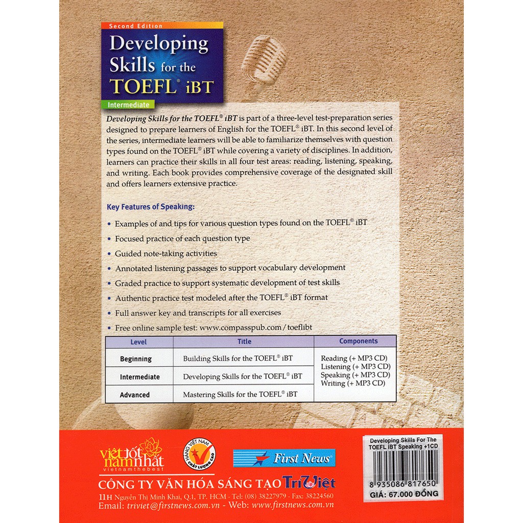 Sách - Developing Skills For The Toefl IBT - Speaking (kèm 1CD Mp3) | BigBuy360 - bigbuy360.vn