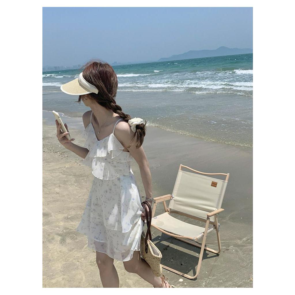 Đầm Chiffon Hoa Hai Dây Thời Trang Mùa Hè Kiểu Mới 63566