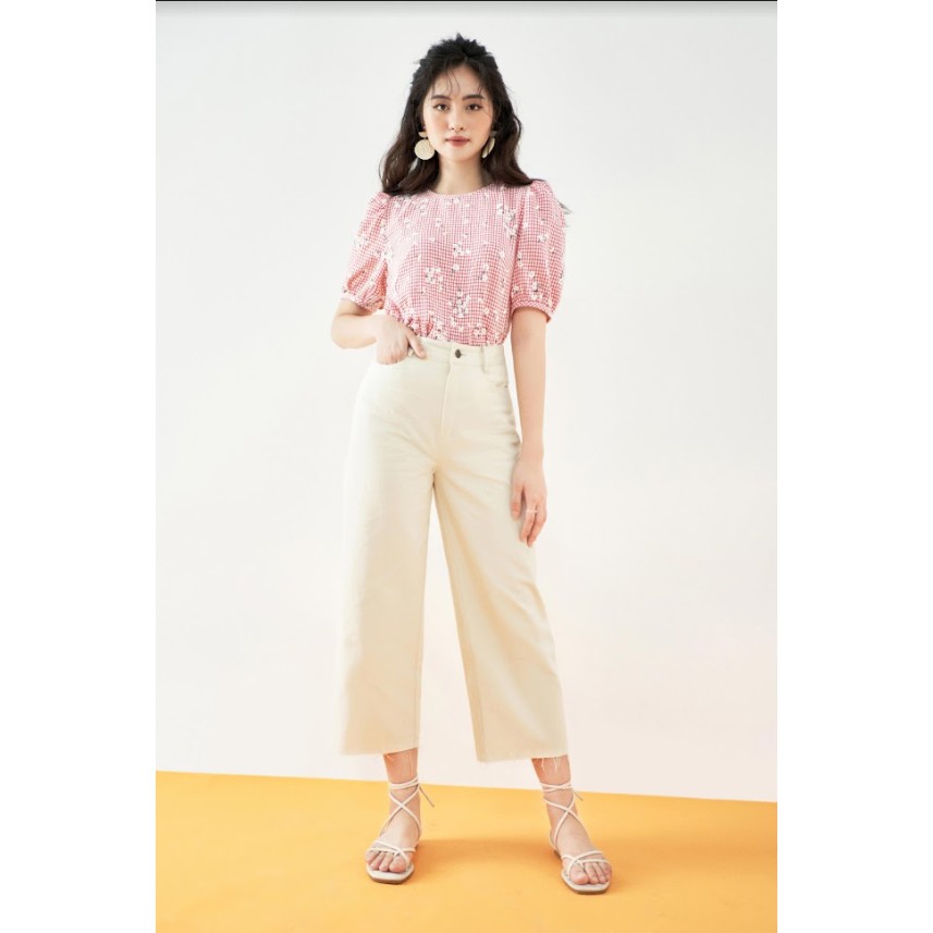 Quần culottes kaki be rua gấu 1QU2005 ADORE DRESS