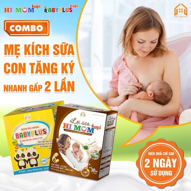 COMBO 1 SIRO BABYPLUS + 1 LỢI SỮA HI MOM