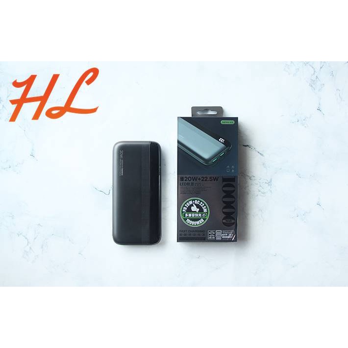 Pin Sạc Dự Phòng Remax RPP-293 10000mAh (2 Inputs 3 Outputs, TypeC PD20W, USB 22.5W) - Hưng Long PC