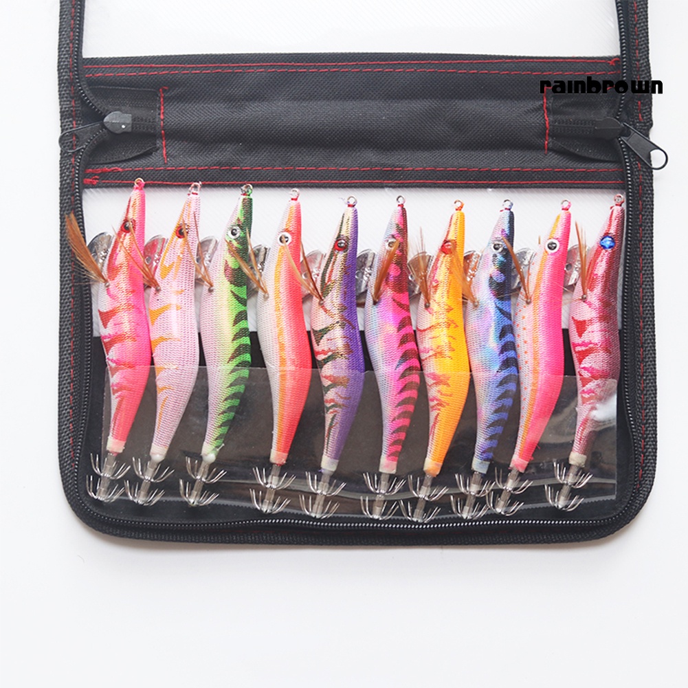 10 Mồi Câu Cá/ Mực Có Móc Phát Sáng