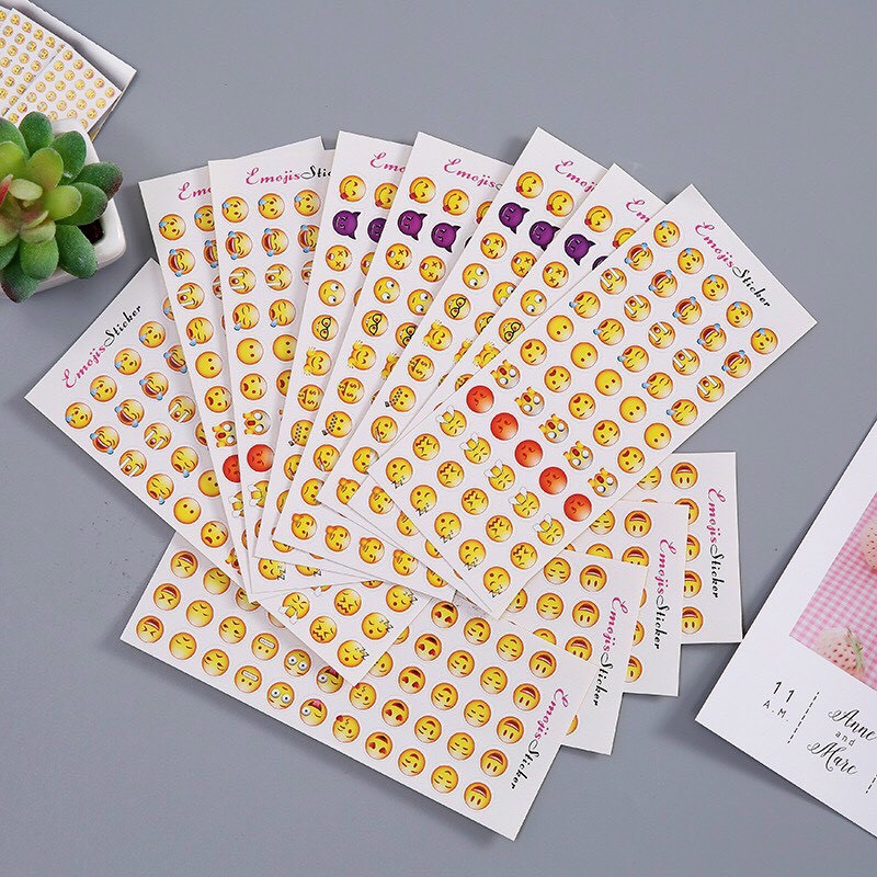 Sticker mặt cảm xúc bộ 12 hình