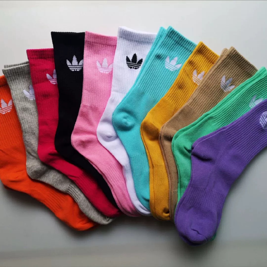 Tất Vớ Cổ Cao Nam Nữ Adidas 8 Màu Tất Cổ Cao Màu Candy