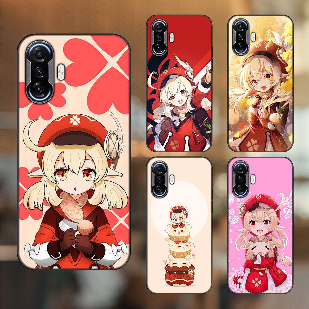 Ốp lưng Xiaomi K40 Gaming viền đen in hình Klee Genshin Impact