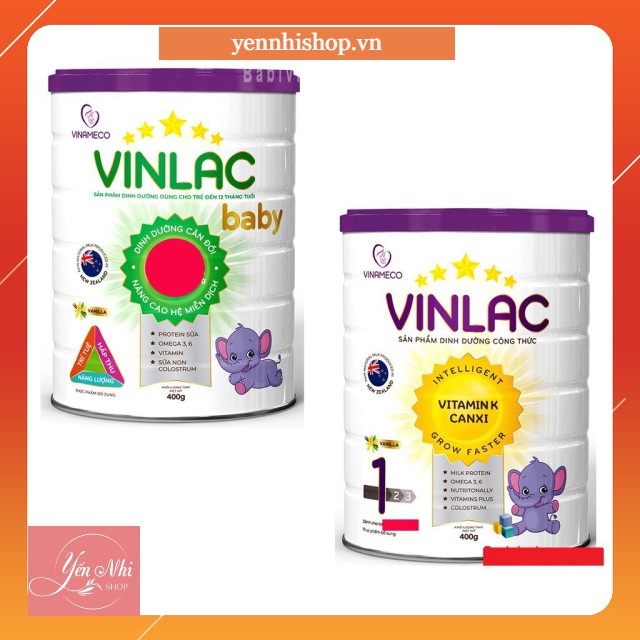 Sữa bột vinlac số 1 - Baby lon 400g date 2023