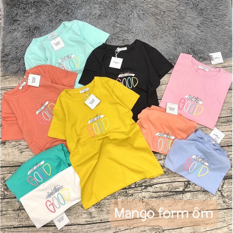 Áo Thun Nữ Phom Ôm Chất Thun Mango Hàng Quảng Châu Cao cấp Free Size 40-54Kg