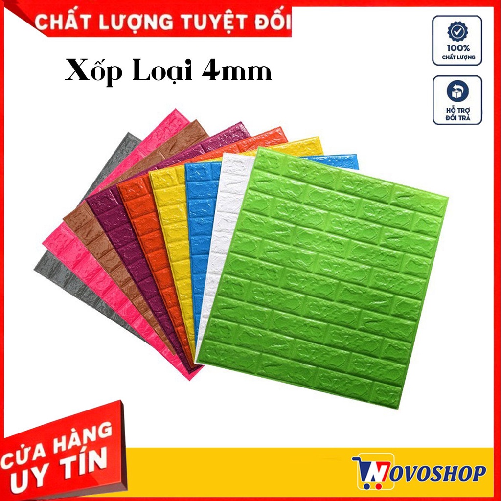 Xốp dán tường giả gạch 3D - Khổ lớn 70x77cm dày 4mm