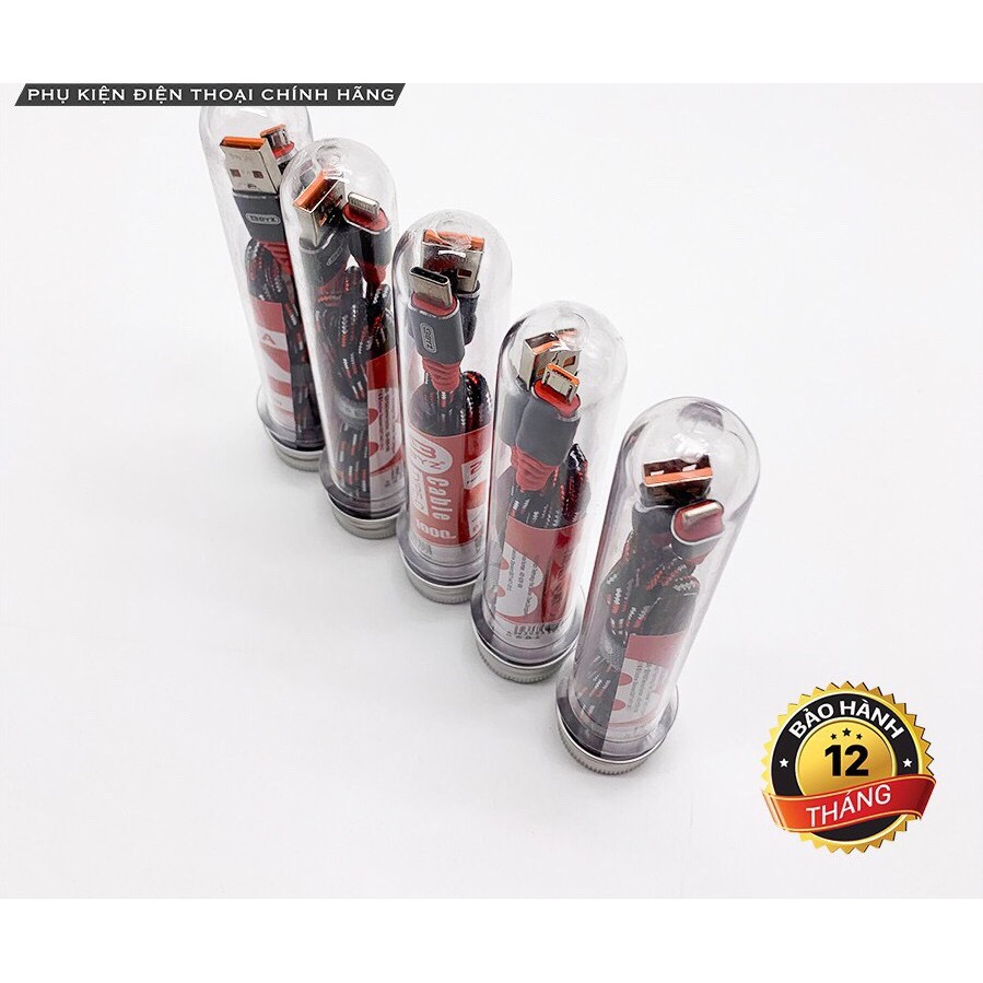 CÁP SẠC NHANH BYZ BL690I ỐNG NGHIỆM DÂY DÙ ĐA dạng cổng sạc cho IP, SS...