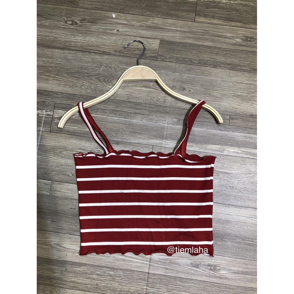 ÁO THUN HAI DÂY SỌC ĐỎ - TRẮNG FREESIZE QUYẾN RŨ | BigBuy360 - bigbuy360.vn