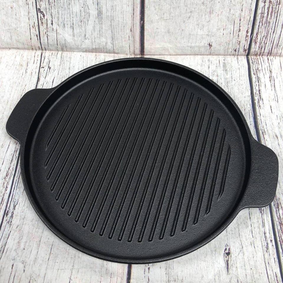 Chống dính cao cấp - Khay nướng BBQ bằng gang cực bền - Dùng được trên bếp từ,hồng ngoại.