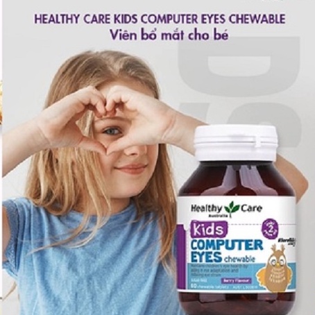 Kẹo Bổ Mắt Cho Bé Healthy Care Kids Computer Eyes Úc 60 Viên