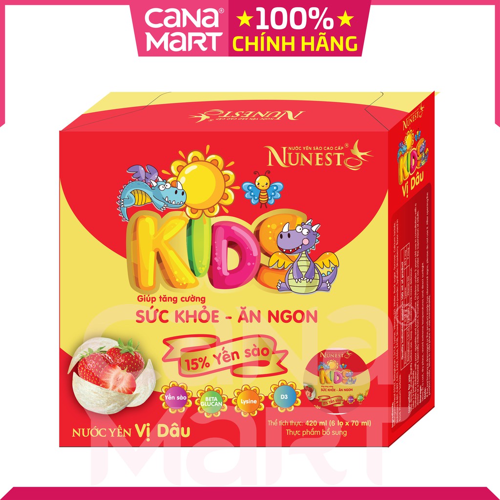 [MUA 3 TẶNG 1] Nước yến cho bé Nunest Kid, bổ sung dinh dưỡng giúp phục hồi và tăng cường sức khỏe.