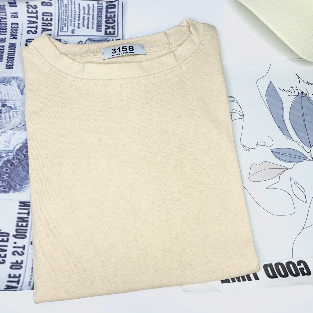 Áo phông tay lỡ form rộng nam nữ TRƠN áo thun tay lỡ cotton khô 3158 BASIC TEE Unisex Streetwear | BigBuy360 - bigbuy360.vn