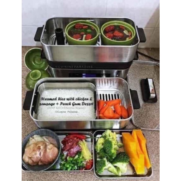 Nồi hấp điện WMF 2 tầng siêu tiện dụng