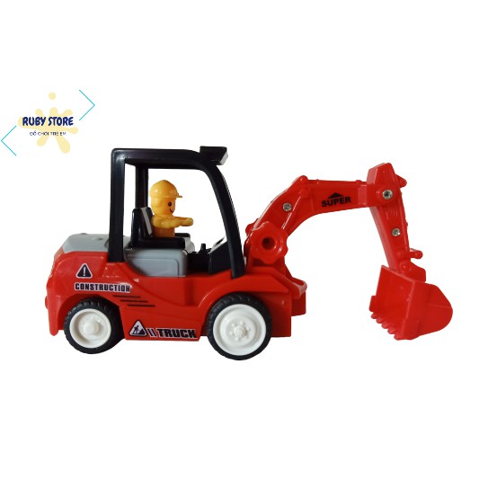 ĐỒ CHƠI XE CẦN CẨU ĐẨY TRỚN CHẠY NHANH, CÓ NGƯỜI NGỒI LÁI