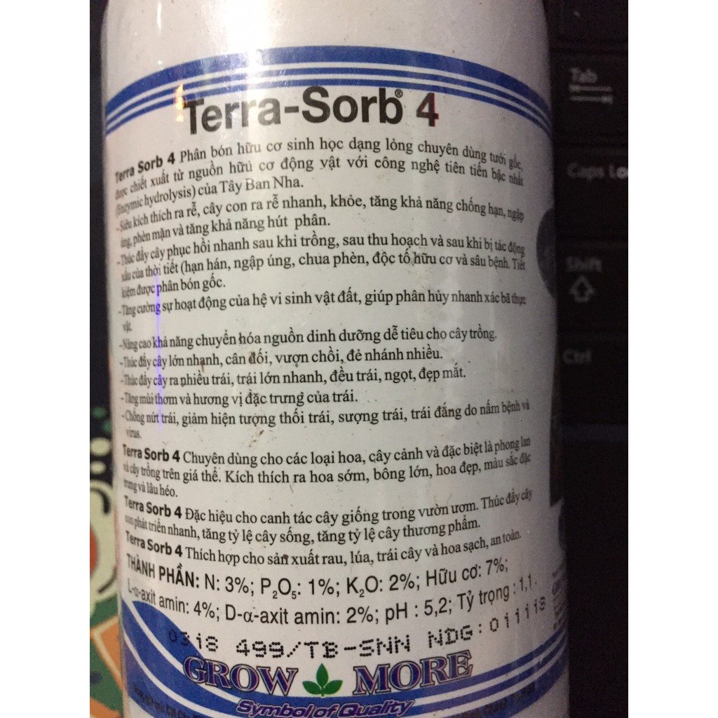 TERRA-SORB4- SIÊU RA RỄ-500ml