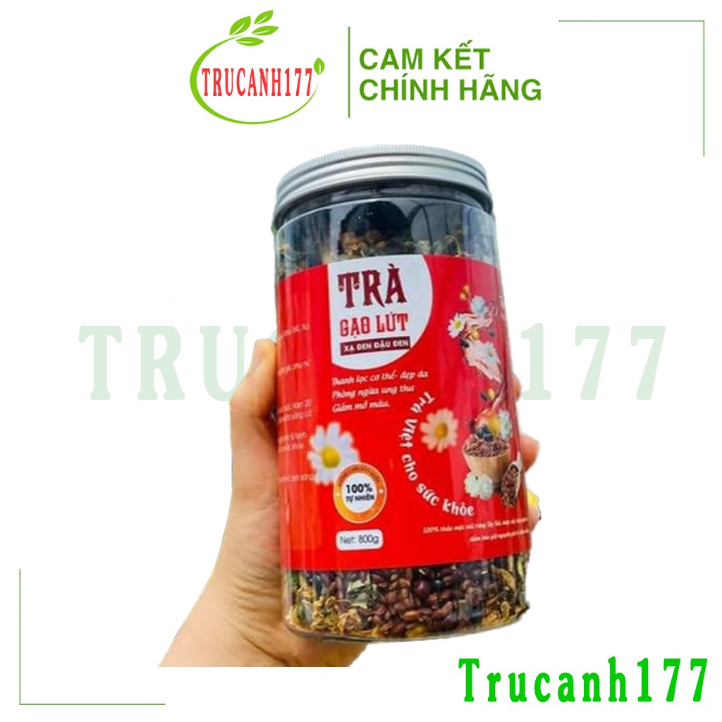 ❤️ Trà Gạo Lứt Xạ Đen Đậu Đen (Hộp LỚN 800g) ❤️