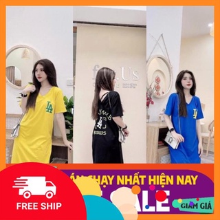 SỈ Váy suông - Đầm suông LA đan lưng dáng dài from rộng tới 65kg