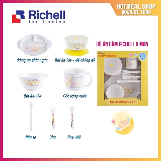 Bộ ăn dặm LO 9 Món RICHELL - đồ dùng ăn dặm kiểu Nhật cho bé