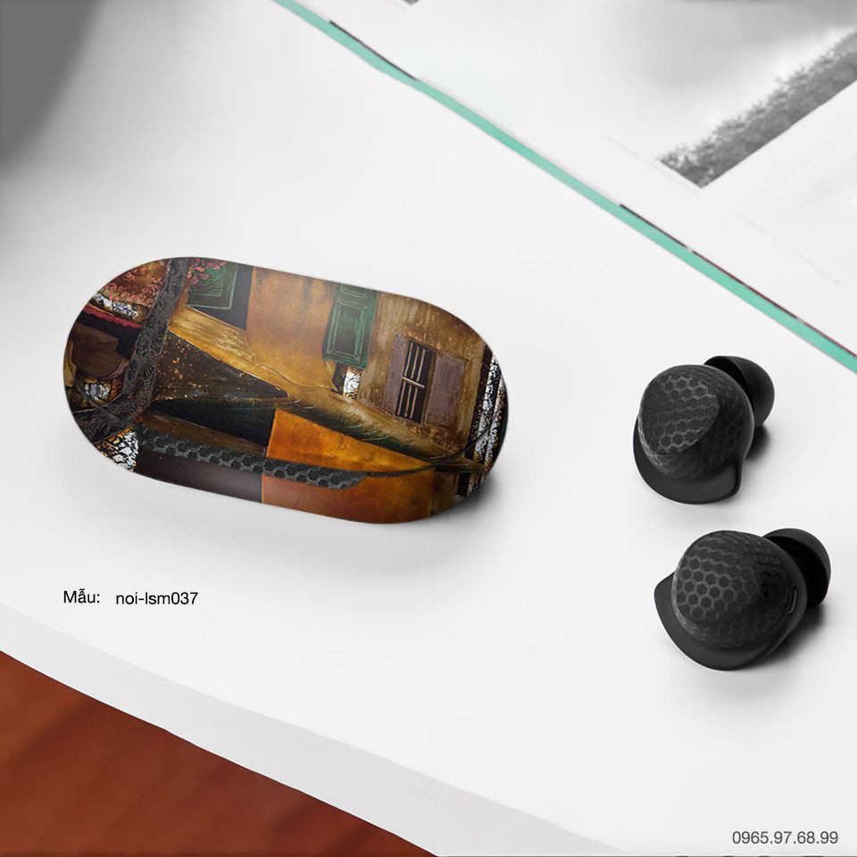 Skin dán tai nghe Samsung Galaxy Buds in hình Phố cổ Hà Nội - lsm038