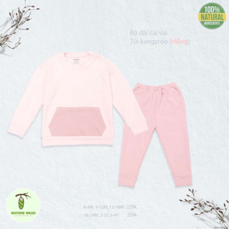 Nature wear - Bộ nỉ bamboo vải dày cao cấp cho bé 6-16kg
