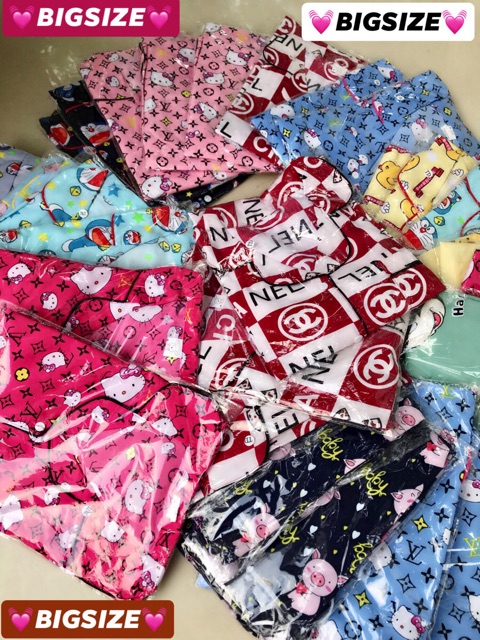 XẢ KHO Bộ pijama BIGSIZE dưới 70kg tay dài quần dài