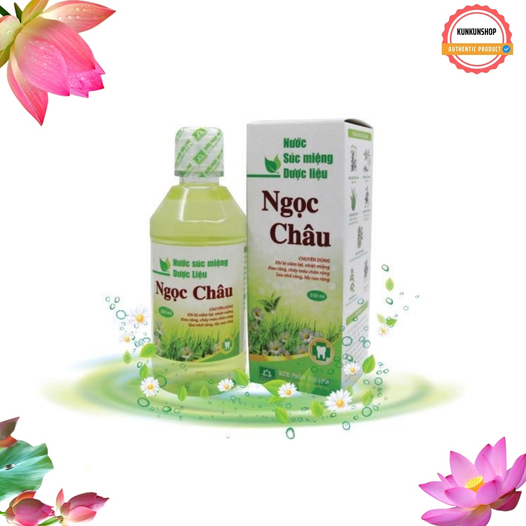 ✔️CHÍNH HÃNG✔️ Nước Súc Miệng Dược Liệu Ngọc Châu 350ml