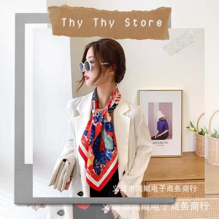 KHĂN LỤA bandana áo yếm 90x90cm-V31 LÀM ÁO VẠT CHÉO HIỆN ĐẠI TRENDY  cao cấp lụa ThyThy cột túi,