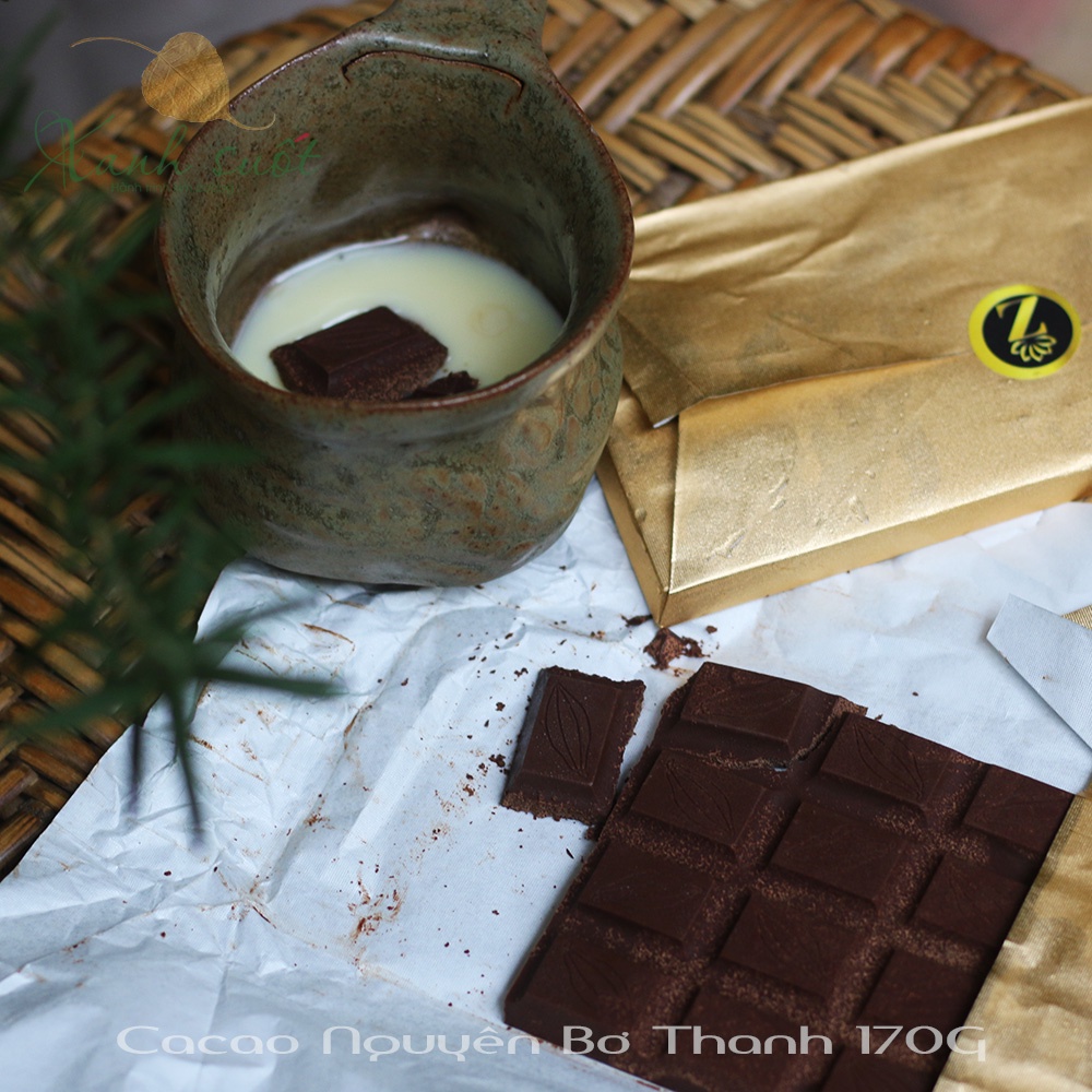 [Zeni Chocolate] Cacao Nguyên Bơ Thanh 170G- Béo Ngậy và Giàu Dinh Dưỡng- Full Of Antioxidiants Cacao Powder [Xanh Suốt]