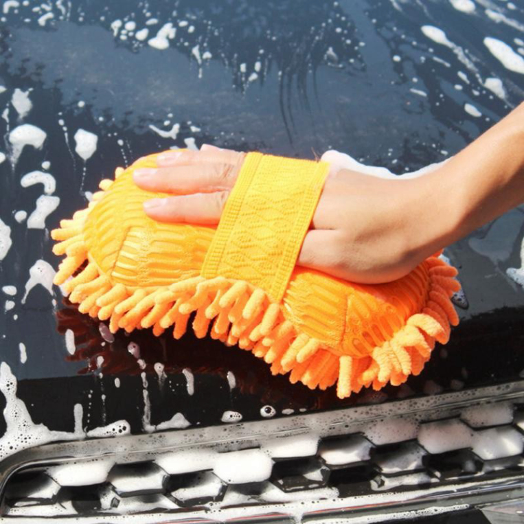 Găng tay rửa xe sợi Microfiber mẫu 2 cho ô tô siêu tạ bọt và thấm hút