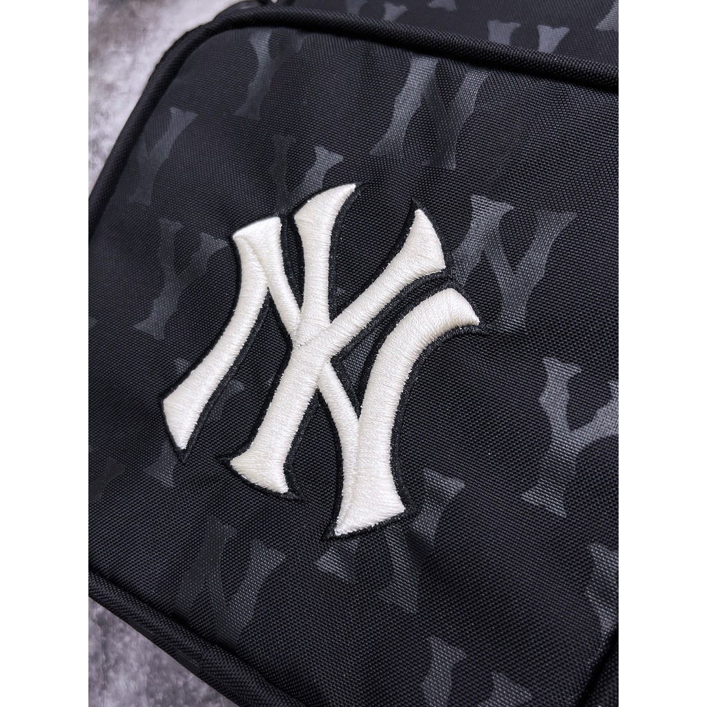 Túi đeo chéo nam nữ MLB NY MONOGRAM MINI BAG BLACK [ HONGPHUC ]