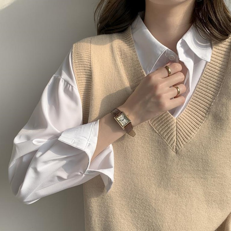 Áo khoác ghi lê Pure Cube chất len sành điệu cao cấp cho nữ