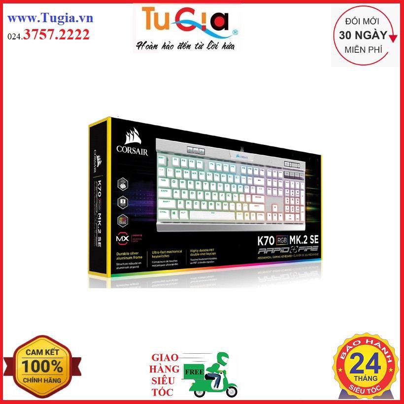 Bàn phím Corsair K70 MK.2 SE RGB Mx Speed RGB (CH-9109114-NA)