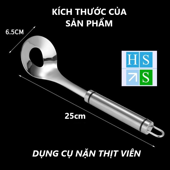 Dụng cụ nặn thịt viên dài 25cm (Chất liệu INOX) làm cá viên chả cá sắn mọc tiện dụng- HS Shop Thủ Đức