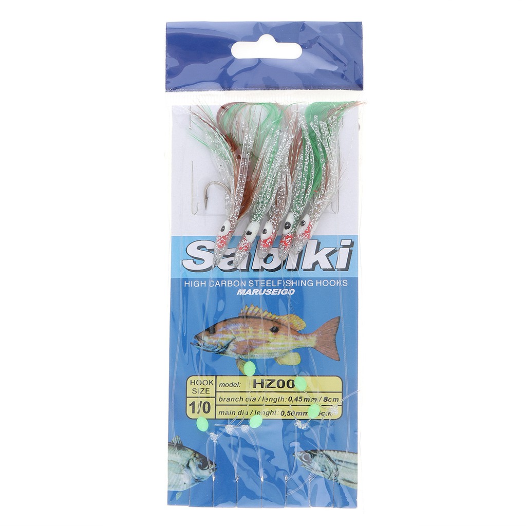 Mồi Câu Cá 5 Trong 1 Có Lưỡi Câu Sabiki