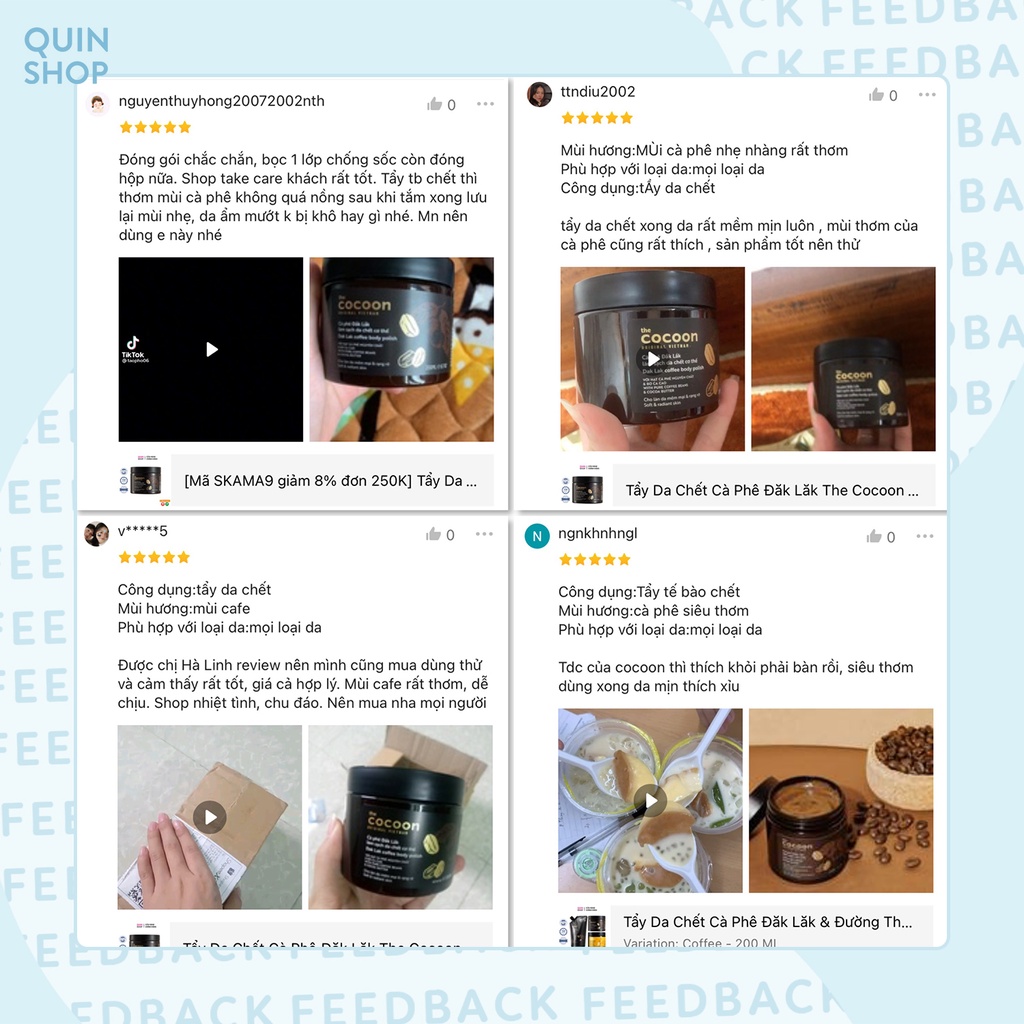 Tẩy Da Chết Cà Phê Đăk Lăk & Đường Thốt Nốt The Cocoon Dak Lak Coffee & An Giang Palmyra Palm Sugar Body Polish