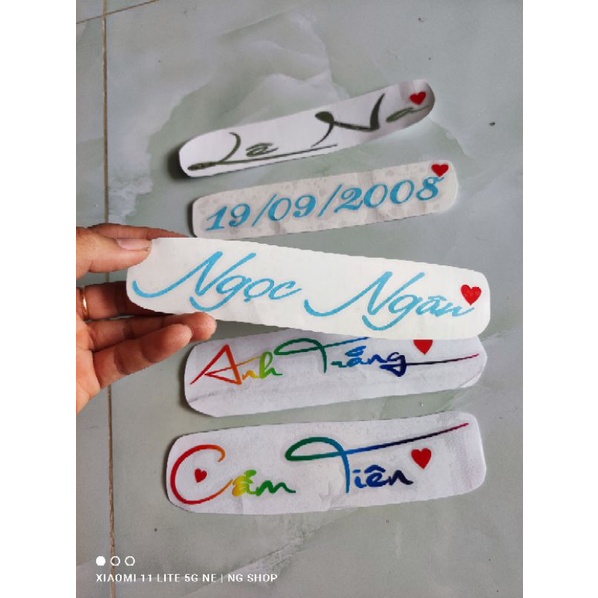 Tem decal cắt tên theo yêu cầu