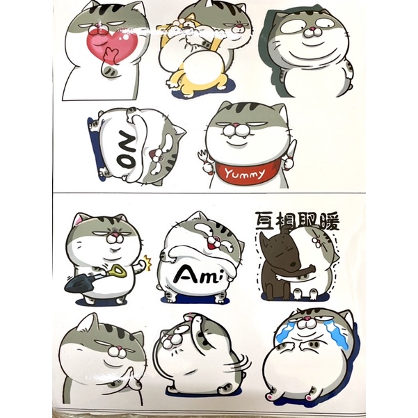 Mẫu 19 Mèo Ami - Tem sticker decal dán hình mèo Ami zalo dễ thương cho xe máy mũ bảo hiểm điện thoại laptop Đèn xe Việt