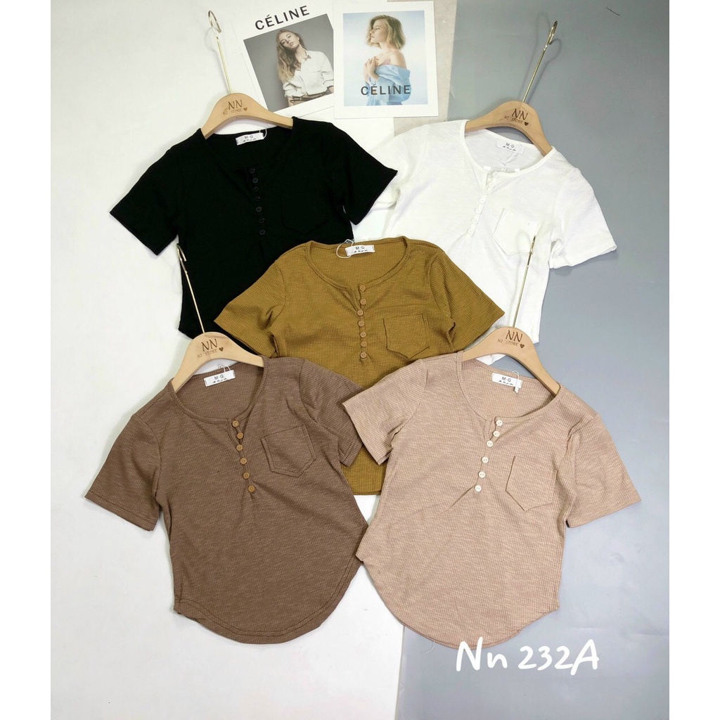 Áo thun cộc tay khuy nhỏ chất đẹp