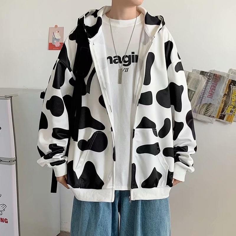 [FreeShip] [Hoàn xu 50%] Áo Khoác có Nón Form Rộng Nam Nữ Con Bò SữaZURAVN | BigBuy360 - bigbuy360.vn