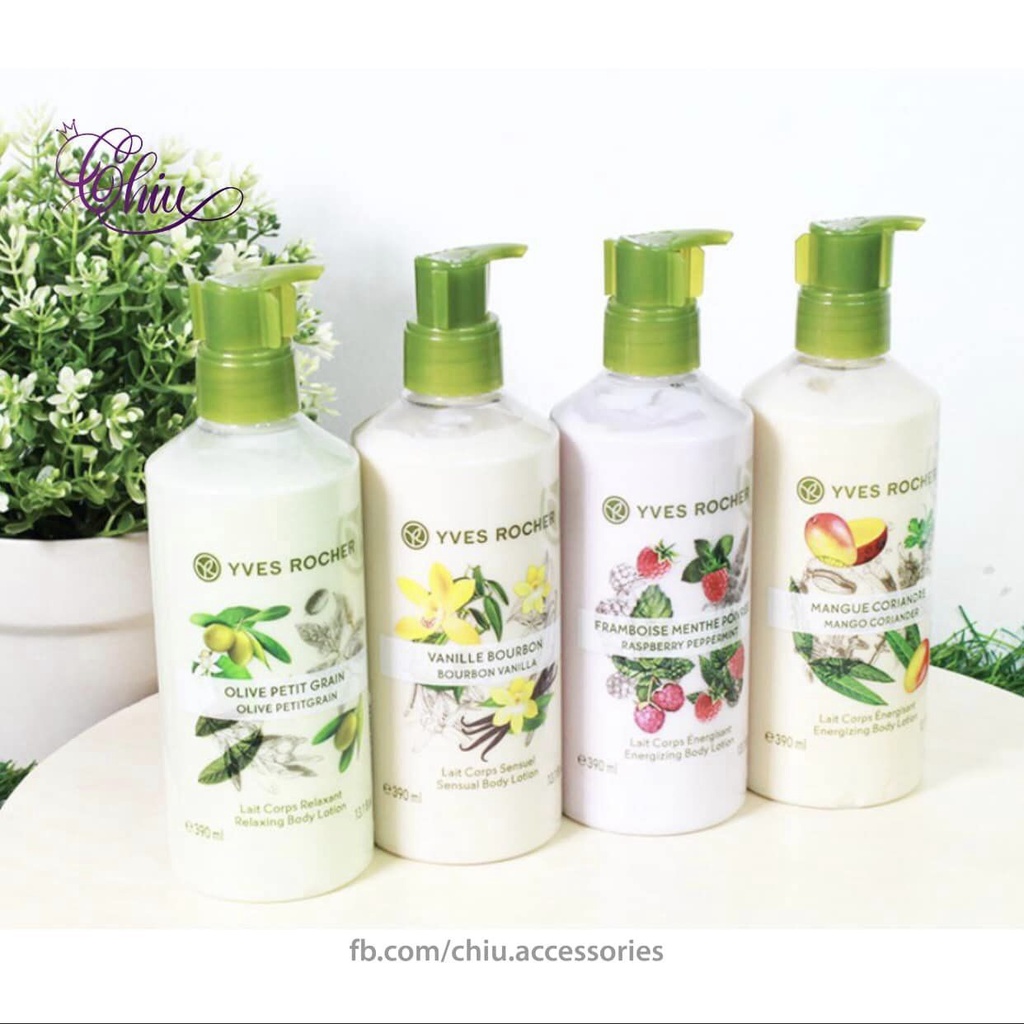 Sữa Dưỡng Thể Yves Rocher Body Lotion 390ml chiết xuất từ thiên nhiên dưỡng da mềm mịn