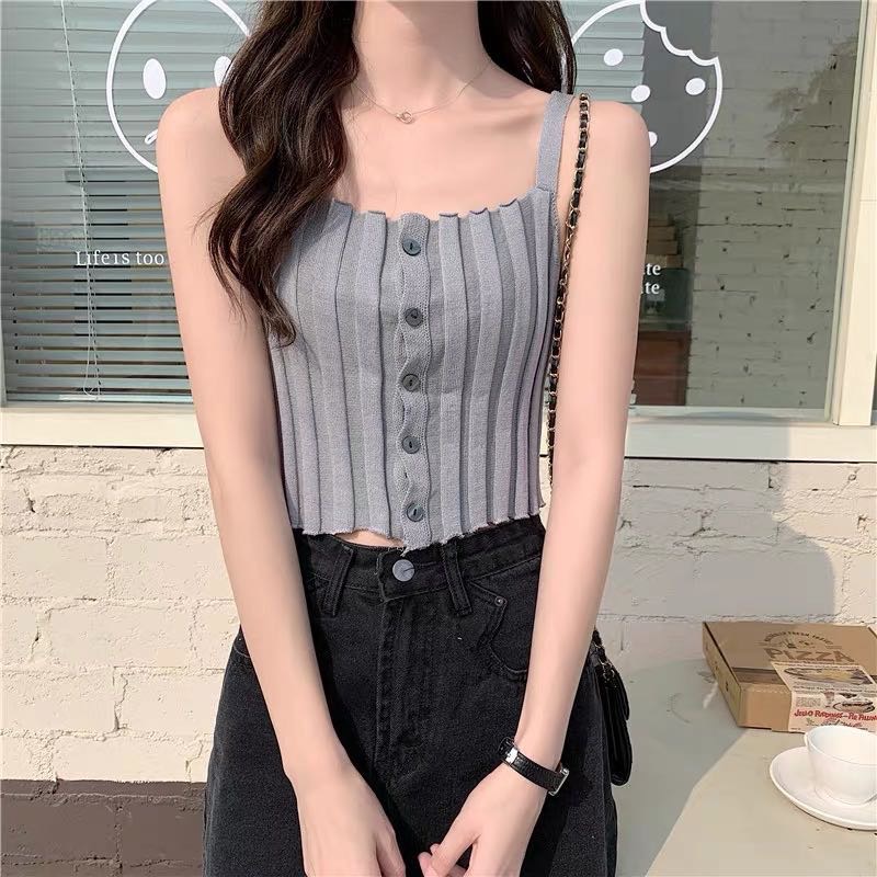 Áo hai dây SUXI màu trơn gợi cảm cho nữ