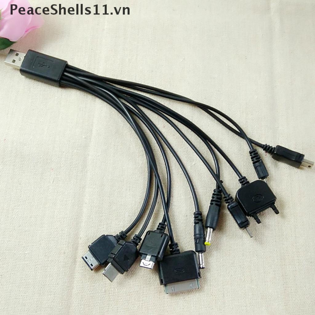 Dây cáp sạc USB 10 trong 1 đa năng cho Motorola Samsung LG