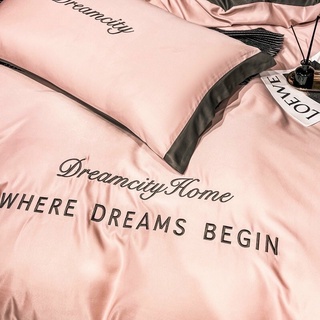 ( TẶNG VỎ GỐI ÔM 50k ) Bộ chăn ga phi lụa DREAM CITY cao cấp